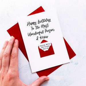 Most Wonderful Wife Birthday Card, Wife Birthday Card, Partner Birthday Card, Birthday card for Wife, Personalised Wife Card, Special Age