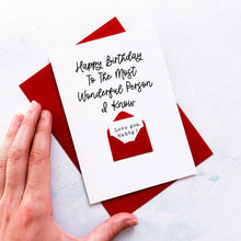 Load image into Gallery viewer, Most Wonderful Husband Birthday Card, Husband Birthday Card, Partner Birthday Card, Birthday card for Him, Personalised Card, Special Age