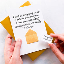 Load image into Gallery viewer, Extra Pair Of Hands Godparents Proposal Card, Godparents Card, God parents proposal Card, Will You Be My Godparents, Gift for Godmother