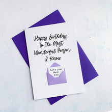 Load image into Gallery viewer, Most Wonderful Mum Birthday Card, Mum Birthday Card, Birthday Gift for Mum, card for her, Personalised Card, Special Age, Card For Mummy