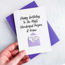 Load image into Gallery viewer, Most Wonderful Mum Birthday Card, Mum Birthday Card, Birthday Gift for Mum, card for her, Personalised Card, Special Age, Card For Mummy