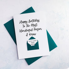 Load image into Gallery viewer, Most Wonderful Dad Birthday Card, Dad Birthday Card, Birthday Gift for Daddy, card for him, Personalised Card, Special Age, To my Dad