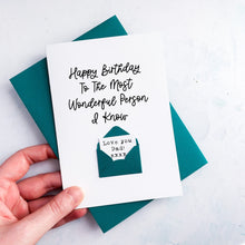 Load image into Gallery viewer, Most Wonderful Dad Birthday Card, Dad Birthday Card, Birthday Gift for Daddy, card for him, Personalised Card, Special Age, To my Dad