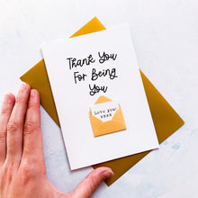 Load image into Gallery viewer, Thanks For Being You Card, Husband Anniversary Card, Boyfriend Anniversary Card, Anniversary card for Wife, Special Date, Personalised