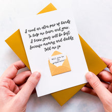 Load image into Gallery viewer, Extra Pair Of Hands Godparents Proposal Card, Godparents Card, God parents proposal Card, Will You Be My Godparents, Gift for Godmother