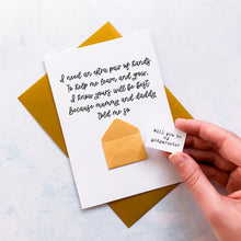 Load image into Gallery viewer, Extra Pair Of Hands Godparents Proposal Card, Godparents Card, God parents proposal Card, Will You Be My Godparents, Gift for Godmother