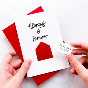 Always & Forever Anniversary Card, Husband Anniversary Card, Boyfriend Anniversary Card, Anniversary card for Wife, Anniversary Gift