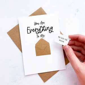 Everything To Me Anniversary Card, Husband Anniversary Card, Boyfriend Anniversary Card, Anniversary card for Wife, Paper Anniversary Gift