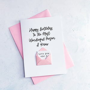 Most Wonderful Sister Birthday Card, Sister Birthday Card, Birthday Gift for Sister, Birthday card for Her, Personalised Card, Special Age