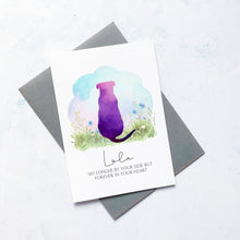 Load image into Gallery viewer, Personalised Dog Bereavement Card, Dog Loss, Sympathy Card, Pet loss, Thinking of you, Sorry for your loss, Keepsake card, Pet loss gift