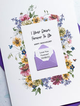 Load image into Gallery viewer, 1 Down Forever To Go Floral 1st Anniversary Card, Husband Anniversary Card, Boyfriend Anniversary Card, For Wife, Special Date, Personalised