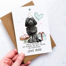 Load image into Gallery viewer, Personalised Cockapoo Birthday Card, Cockerpoo Pet Keepsake, From The Dog, From Pets, Pet Lover Gift, Pet Parent, Gift From Dog, From Dogs