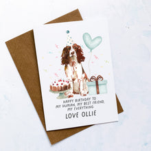 Load image into Gallery viewer, Personalised Springer Spaniel Birthday Card, Springer Pet Keepsake, From The Dog, From Pets, Pet Lover Gift, Pet Parent, Gift From Dogs