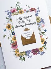 Load image into Gallery viewer, On Our 1st Anniversary Personalised Card, To My Husband, To My Wife, Boyfriend Anniversary Card, For Girlfriend, Special Date, Personalised