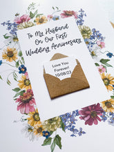 Load image into Gallery viewer, On Our 1st Anniversary Personalised Card, To My Husband, To My Wife, Boyfriend Anniversary Card, For Girlfriend, Special Date, Personalised