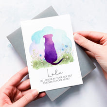 Load image into Gallery viewer, Personalised Dog Bereavement Card, Dog Loss, Sympathy Card, Pet loss, Thinking of you, Sorry for your loss, Keepsake card, Pet loss gift