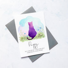 Load image into Gallery viewer, Personalised Cat Bereavement Card, Cat Loss, Sympathy Card, Pet loss, Thinking of you, Sorry for your loss, Keepsake card, Pet loss gift