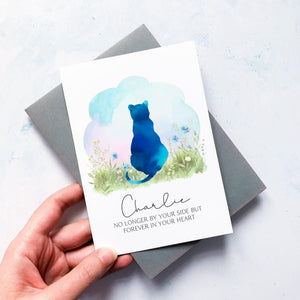 Personalised Cat Bereavement Card, Cat Loss, Sympathy Card, Pet loss, Thinking of you, Sorry for your loss, Keepsake card, Pet loss gift