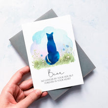 Load image into Gallery viewer, Personalised Dog Bereavement Card, Dog Loss, Sympathy Card, Pet loss, Thinking of you, Sorry for your loss, Keepsake card, Pet loss gift