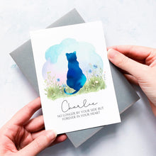 Load image into Gallery viewer, Personalised Cat Bereavement Card, Cat Loss, Sympathy Card, Pet loss, Thinking of you, Sorry for your loss, Keepsake card, Pet loss gift