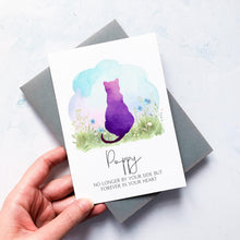 Load image into Gallery viewer, Personalised Cat Bereavement Card, Cat Loss, Sympathy Card, Pet loss, Thinking of you, Sorry for your loss, Keepsake card, Pet loss gift