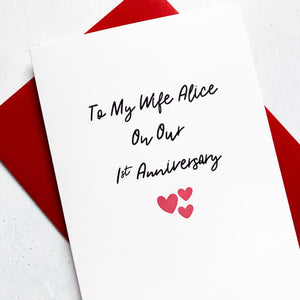 On Our Anniversary Card