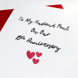On Our Anniversary Card