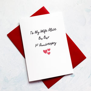 On Our Anniversary Card