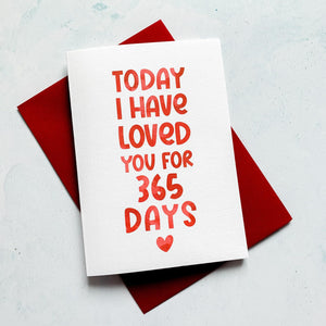 Days I've Loved You Anniversary Card