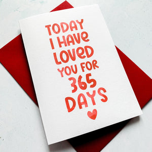 Days I've Loved You Anniversary Card