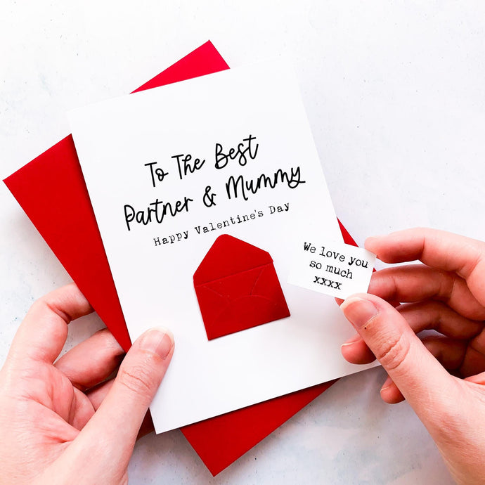 My Partner & Mummy Valentine's Day Card, To My Partner On Valentine's Day Card, For Girlfriend, For Wife, Personalised Mummy Card, For Mommy