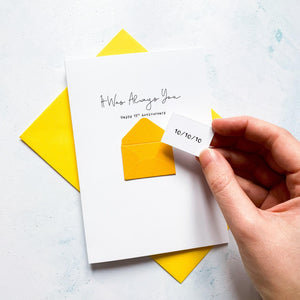Always You 13th Anniversary Card, Husband Anniversary Card, Boyfriend Anniversary Card, Anniversary card for Wife, Special Date Personalised