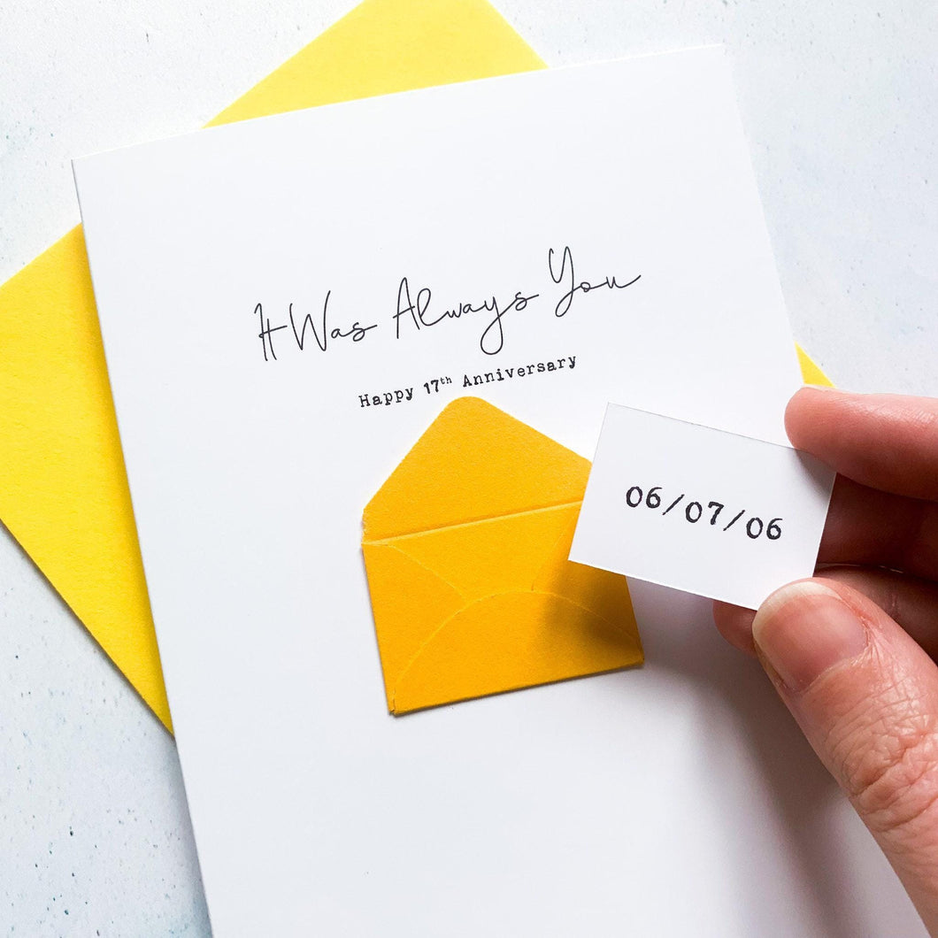 Always You 17th Anniversary Card