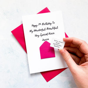 My Very Special Niece Birthday Card, Niece Birthday Card, Female Birthday Card, Birthday card for her, Personalised Card, For Her