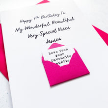 Load image into Gallery viewer, My Very Special Niece Birthday Card, Niece Birthday Card, Female Birthday Card, Birthday card for her, Personalised Card, For Her