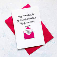 Load image into Gallery viewer, My Very Special Niece Birthday Card, Niece Birthday Card, Female Birthday Card, Birthday card for her, Personalised Card, For Her