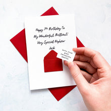 Load image into Gallery viewer, My Very Special Nephew Birthday Card, Any Age, Son Birthday Card, Male Birthday Card, Birthday card for him, Personalised Card, For Nephew