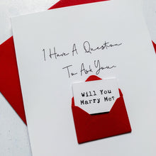 Load image into Gallery viewer, Marry Me Proposal Card, Will you marry me, Proposal card, Marry me card, proposal card, card for girlfriend, card for fiancee, Be my wife