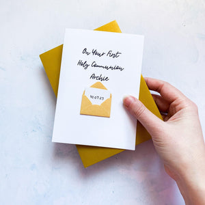 First Holy Communion Card, Girl's Christening Card, Boy's Christening Card, Card for her, card for him, Baptism Card, On Your Baptism