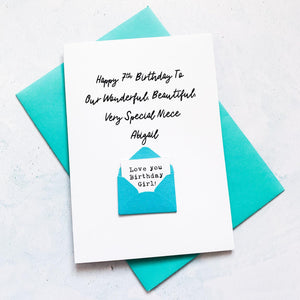 Our Very Special Niece Birthday Card, Niece Birthday Card, Female Birthday Card, Birthday card for her, Personalised Card, For Her