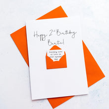 Load image into Gallery viewer, 2nd Birthday Card, 2 Year Old, Personalised, Any Name, Birthday Card for boy, cute birthday card, handmade card, 3D Card, son Birthday