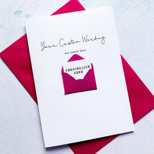 Custom Wording Anniversary Card, Your Own Wording