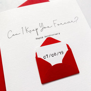 Keep You Forever Anniversary Card