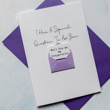Load image into Gallery viewer, Be My Godparents Proposal Card, Special Question, Godparents Proposal, God parents proposal Card, Be my Godmother card, be my godfather
