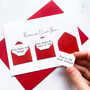 Personalised Reasons I Love You Valentine's/Anniversary Card