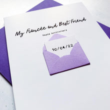 Load image into Gallery viewer, Best Friend Anniversary Card, Fiancee Anniversary Card, Wife to be Anniversary card, Anniversary card for her, Personalised Anniversary Card