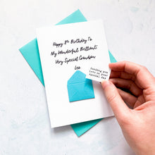Load image into Gallery viewer, Special Grandson Birthday Card, For My Grandson, Any Age, Son Birthday Card, Male Birthday Card, Birthday card for him, Personalised Card