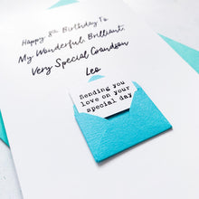 Load image into Gallery viewer, Special Grandson Birthday Card, For My Grandson, Any Age, Son Birthday Card, Male Birthday Card, Birthday card for him, Personalised Card