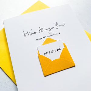 Always You 17th Anniversary Card