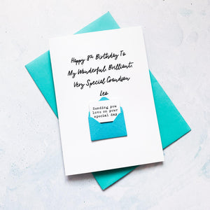 Special Grandson Birthday Card, For My Grandson, Any Age, Son Birthday Card, Male Birthday Card, Birthday card for him, Personalised Card